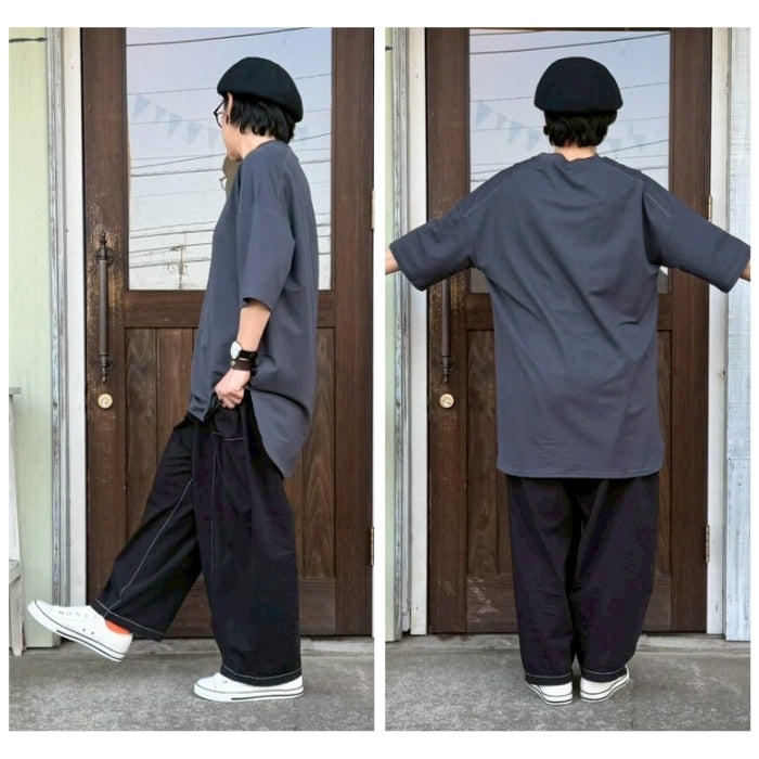 0150 鹿の子接触冷感ラウンドヘムプルオーバー