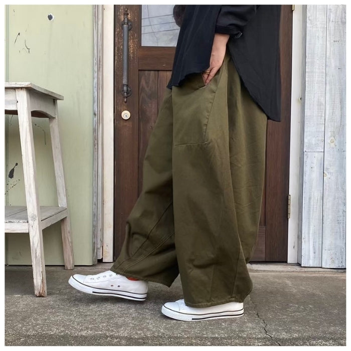 002 ツイル切替ボリュームサルエルパンツ