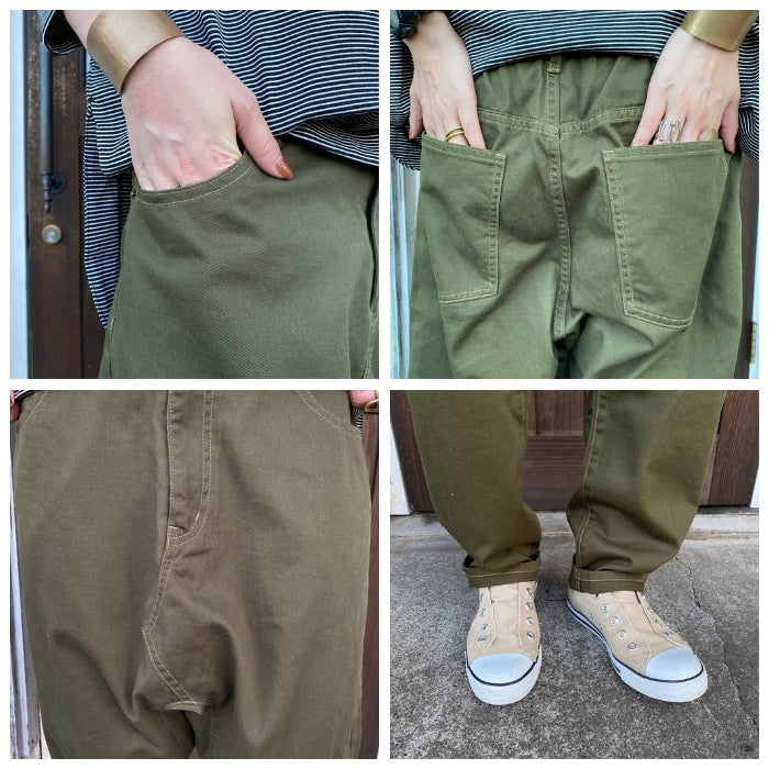 001 リメイク風ユル股ツイルサルエルパンツ