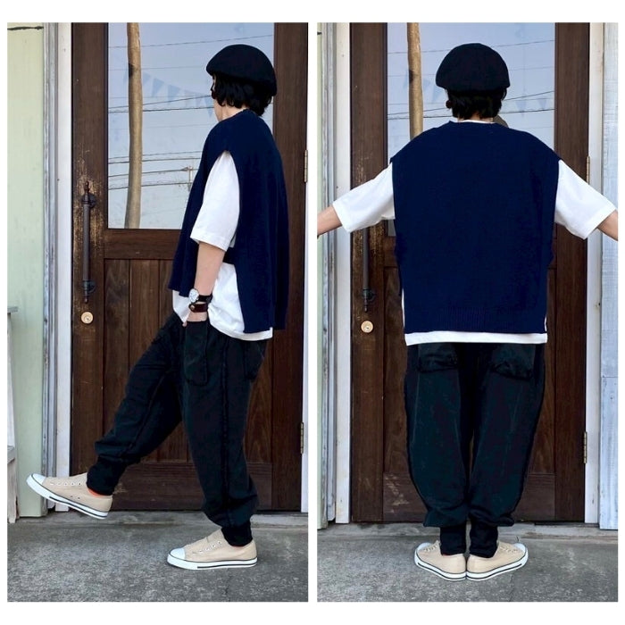 5433 綿ニット×半袖無地カットソーアンサルブル