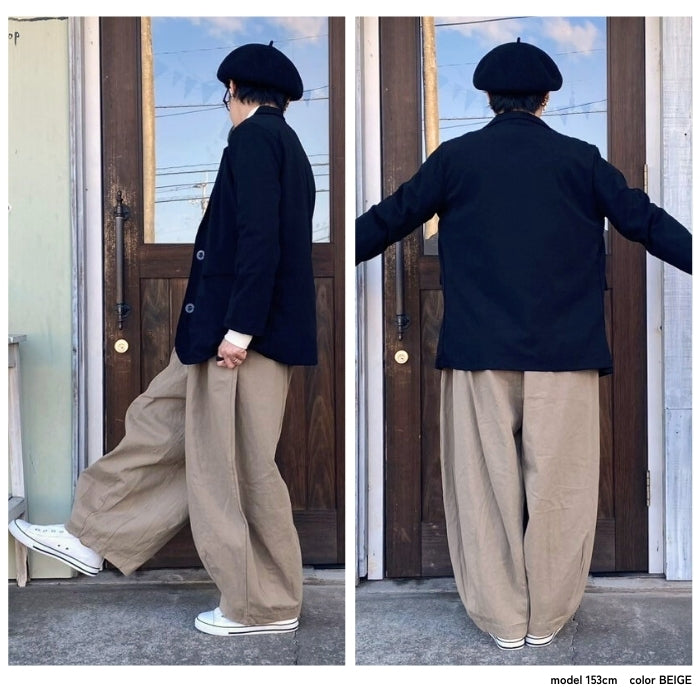 1041888 USEDツイル丸みビッグパンツ