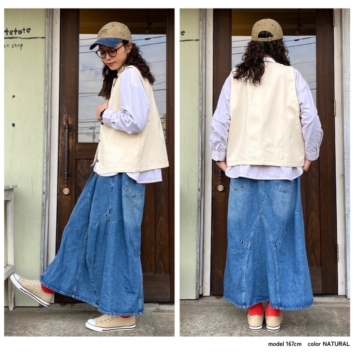 2540 デニムベスト 02 NATURAL