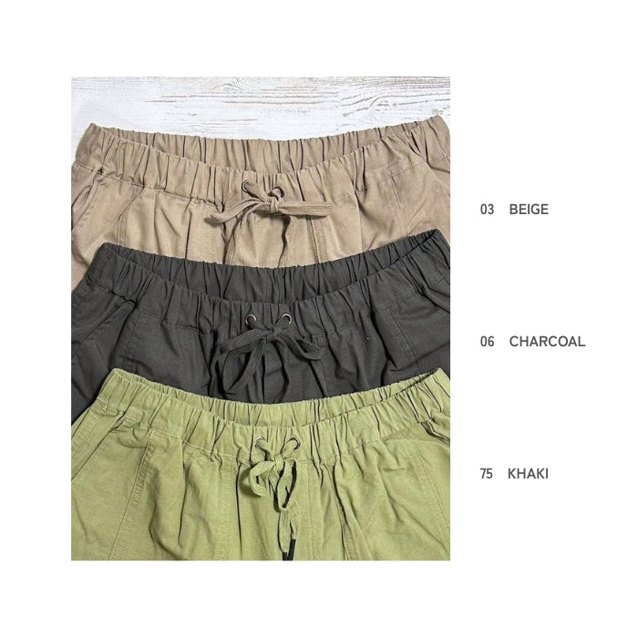 2007 裾ドロスト付きバルーンシルエットパンツ