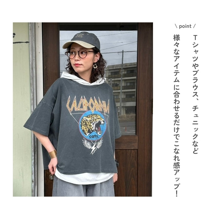 81194435 フードラウンド裾タンクトップ
