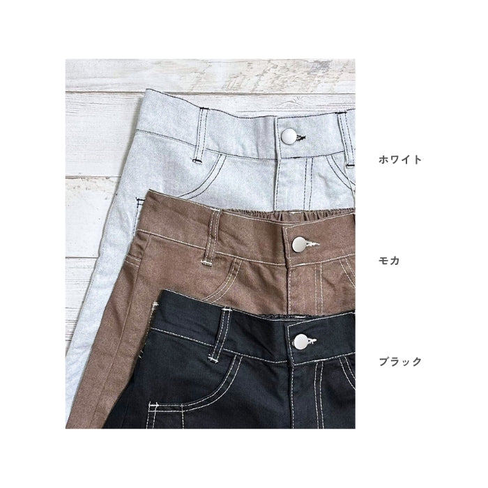 33186 ツイル配色ステッチバレルパンツ