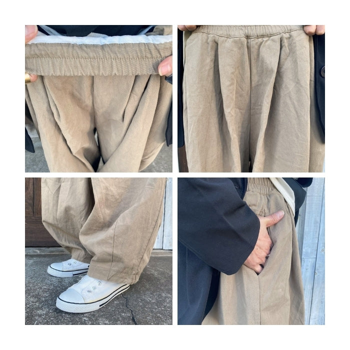 1041888 USEDツイル丸みビッグパンツ