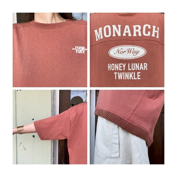 51021 ニットリブ付きロゴTシャツ