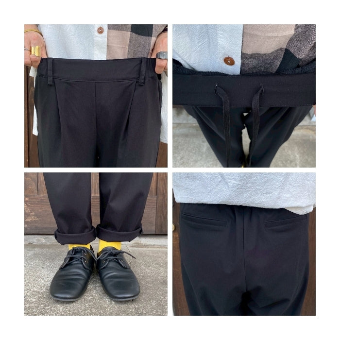 9115 小柄さん向け接触冷感ストレッチテーパードパンツ