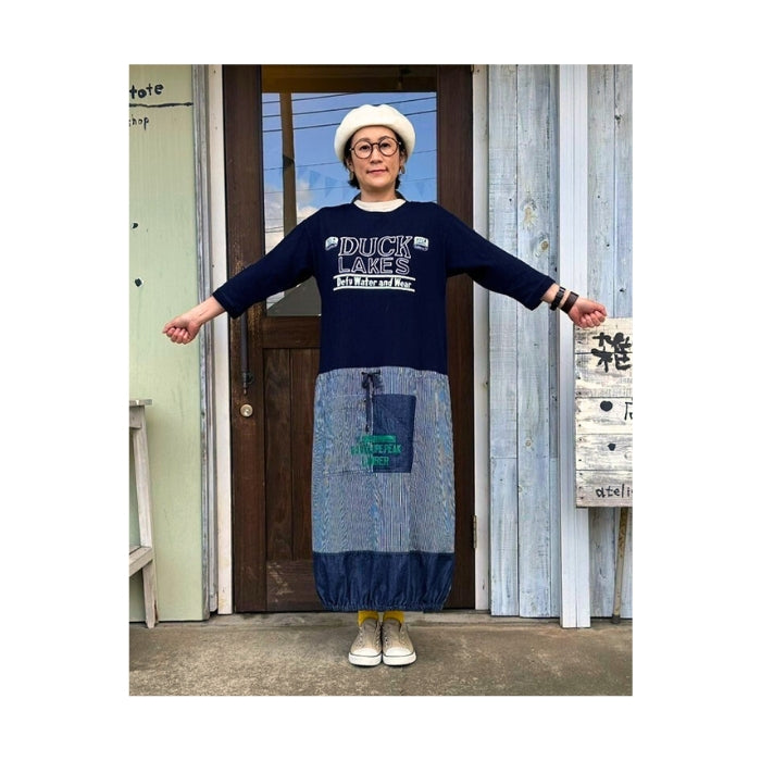 25012307 切替7分袖ワンピース