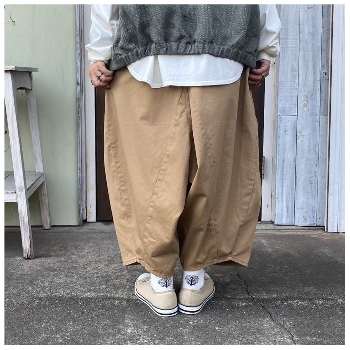002 ツイル切替ボリュームサルエルパンツ