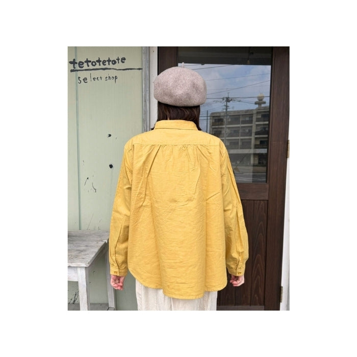 1568 コットンオックス布帛シャツブラウス