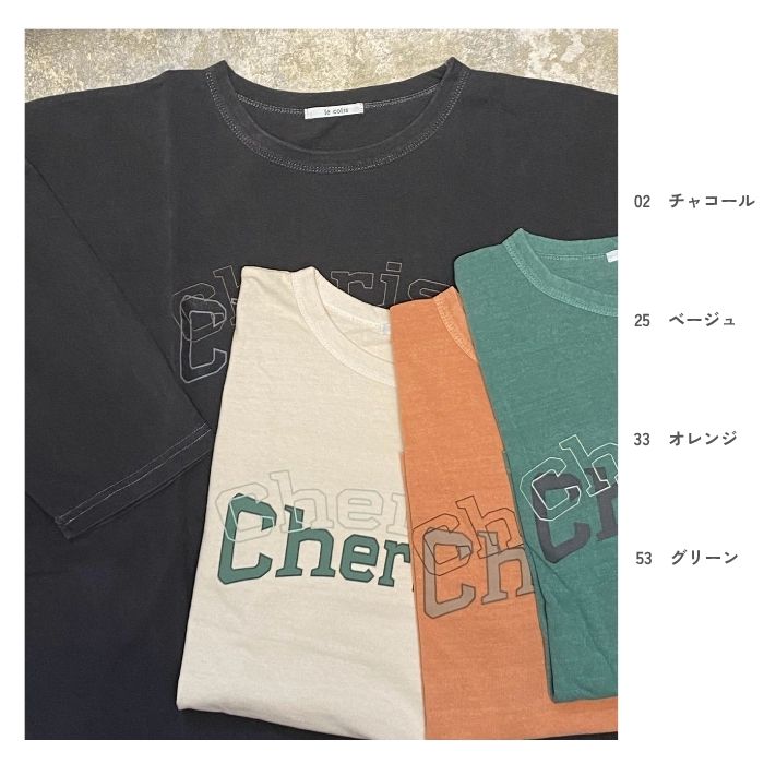 6646034 ピグメント加工ロゴワイドTEE
