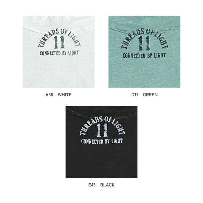 81195031 スラブ天竺太衿プリントT