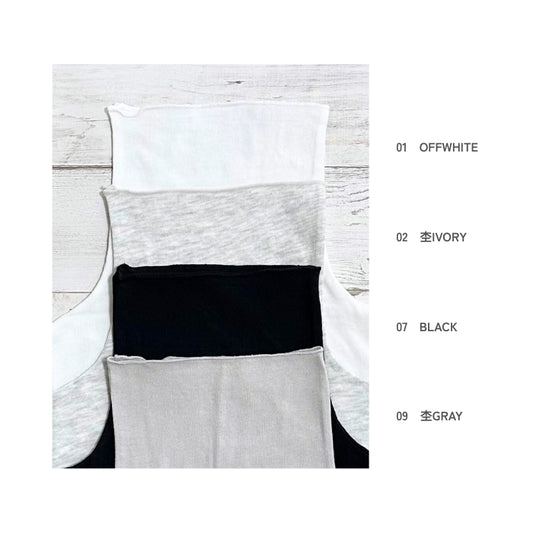 0074・0075・0076　UVカットボトルネック無地タンクトップ