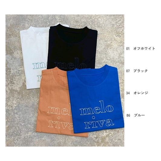 0274　クルーネックロゴ刺しゅう半袖PO