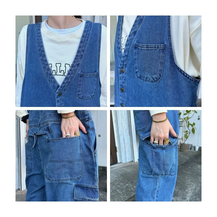 237583・247583　デニム&ツイルイージーサロペット