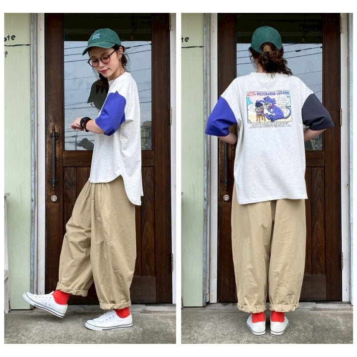 1342294　すっきりダンプゆるタックパンツ