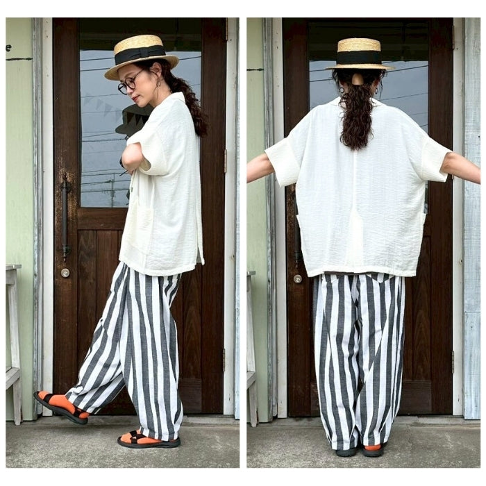 5047・2082　ワッシャーサテンシャツジャケット