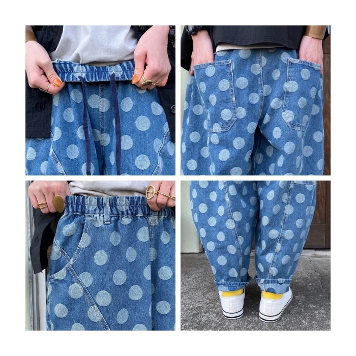 225863　ドットジャガードボールデニムパンツ