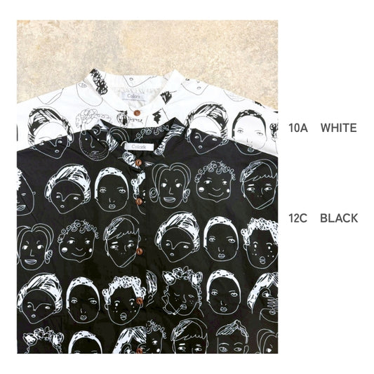 1441314　柄コクーンブラウス