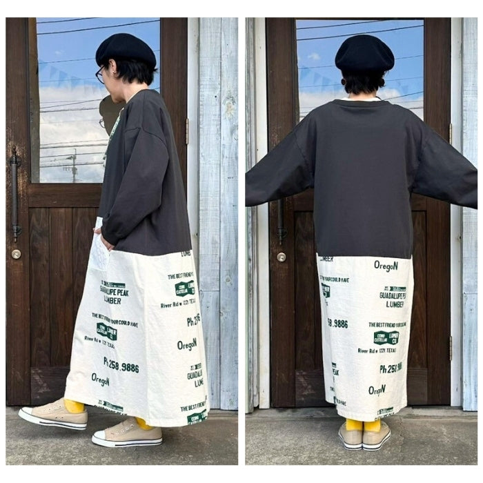 25012306　切替長袖ワンピース