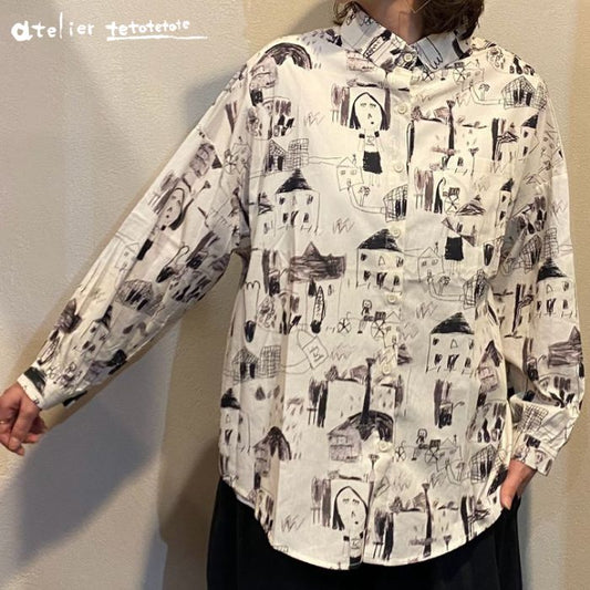 1543486　柄シャツ