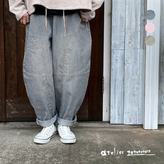 226993　カラーヒッコリーボールパンツ
