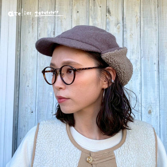 8108　ウールブレンドフライトキャップ