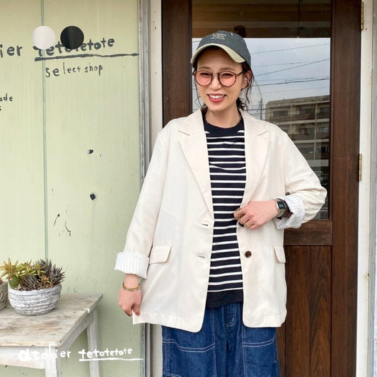 32507　リネンタッチテーラードジャケット