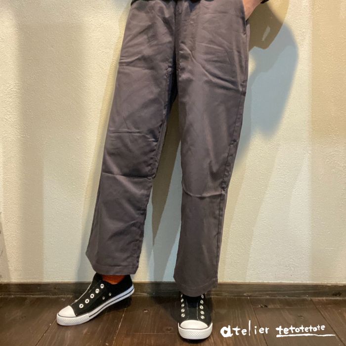 9139　ストレッチ裏起毛ストレートワイドパンツ