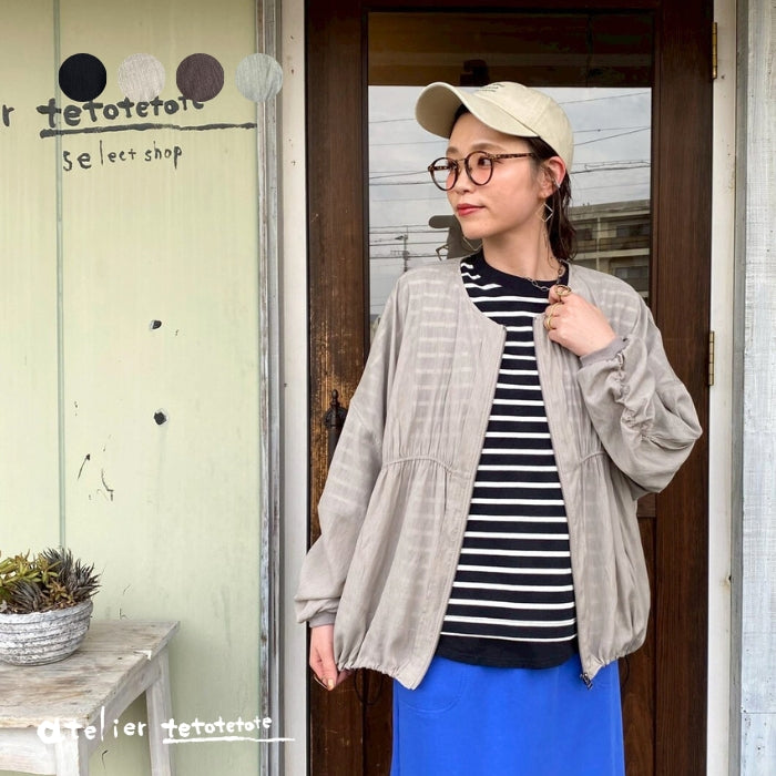 261031　シアーモモンガジップブルゾン