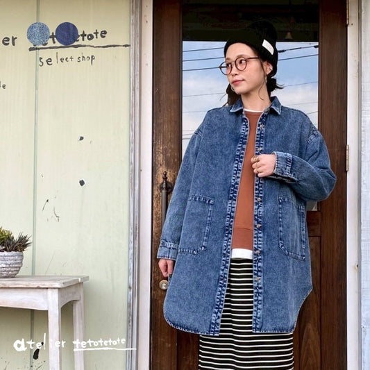 70914936　10ozデニムチュニックシャツ