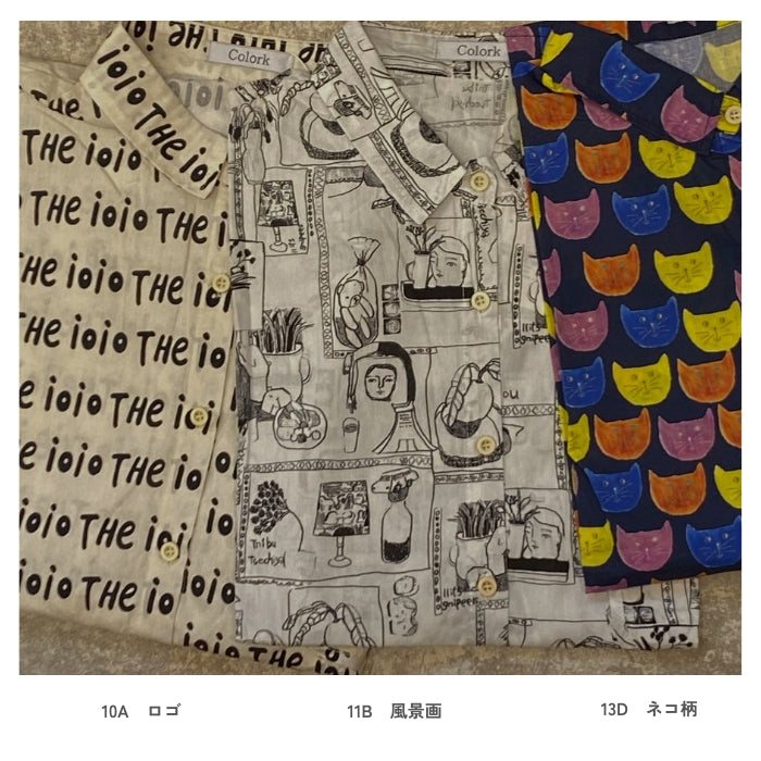 1343283　襟レギュラー柄シャツ