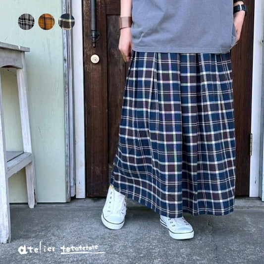 8277　先染めチェックスカート
