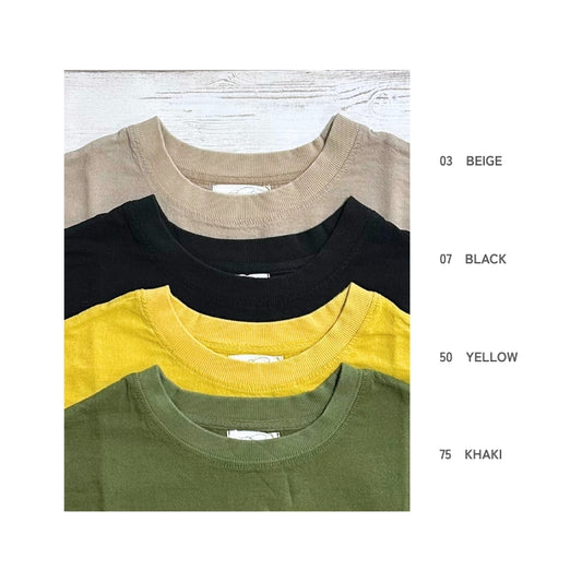 2071　綿麻レーヨン布帛リブ切替5分袖ブラウス