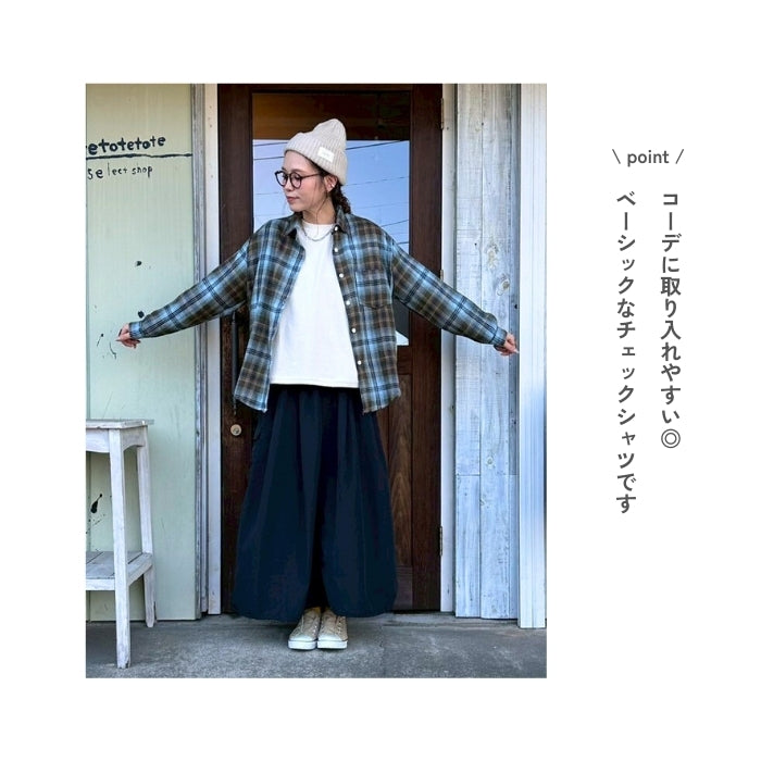 70414691　ビエラ起毛チェックシャツ