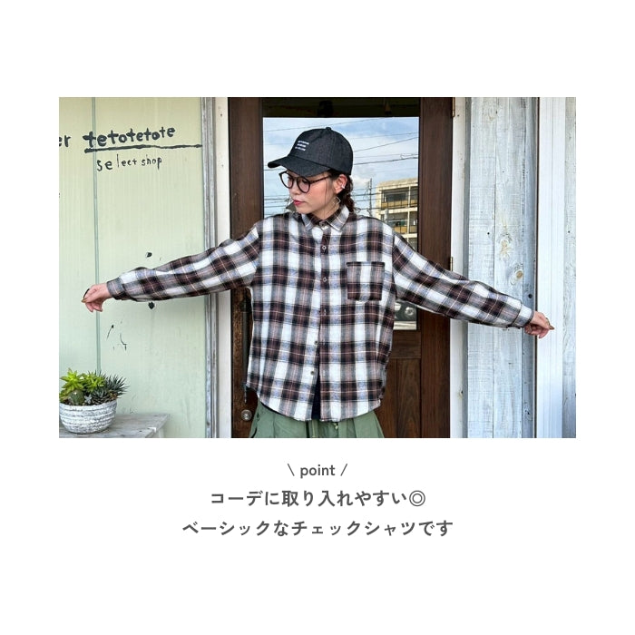 70614851　ビエラ起毛チェックシャツ