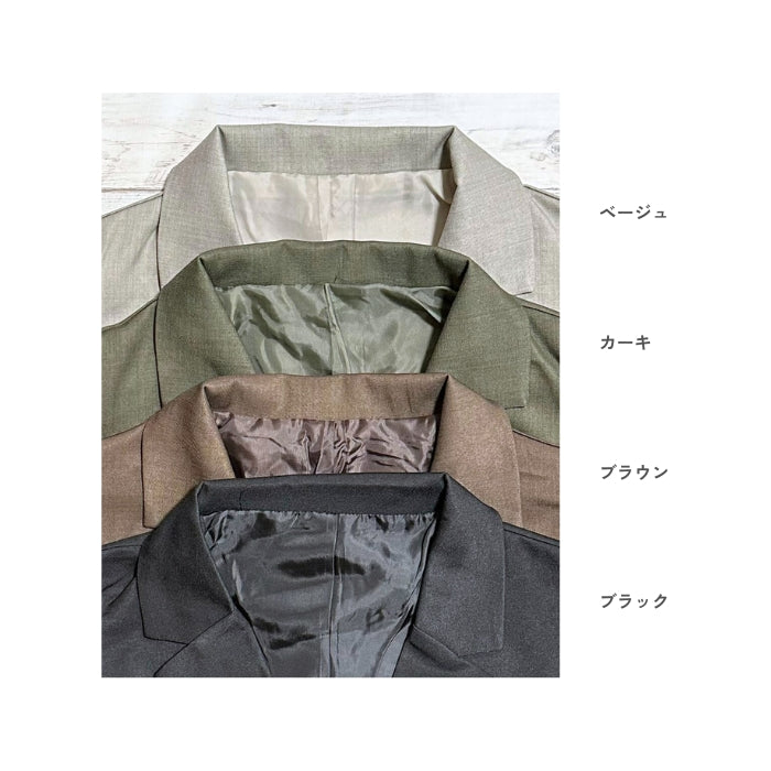 3701　ツイルレイヤードダブルテーラードジャケット