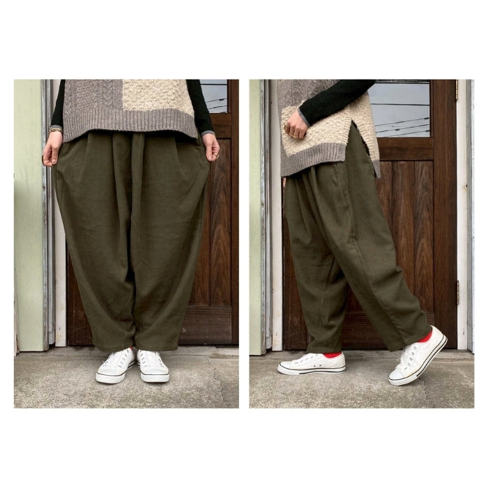 1742697　コーデュロイダボっとパンツ