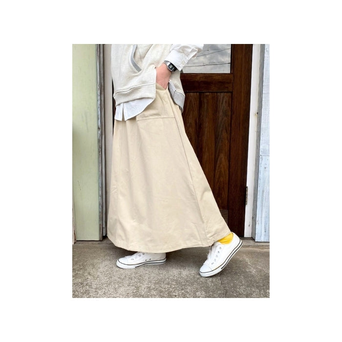 51079　ストレッチツイルベイカーギャザースカート