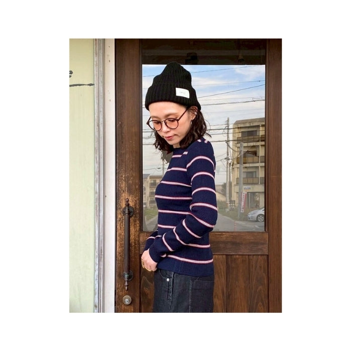 1406　ボーダークルーネックプルオーバー