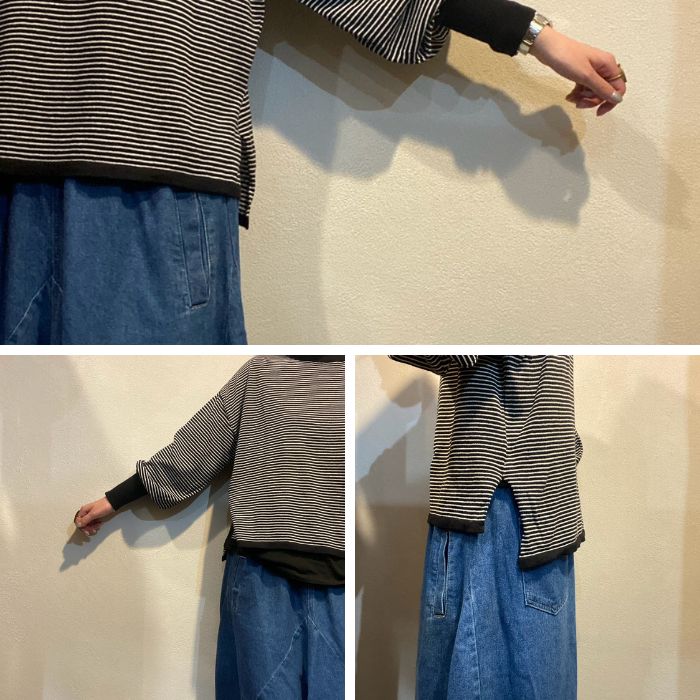 5607　コットンニットハイネック袖ボリュームPO