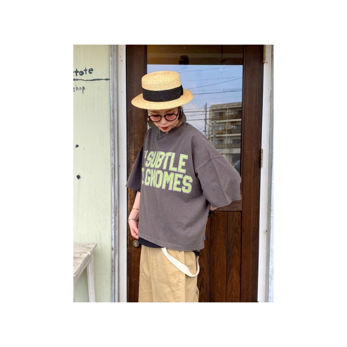 81215114　Big Print ワイドシルエット6分袖プルオーバー