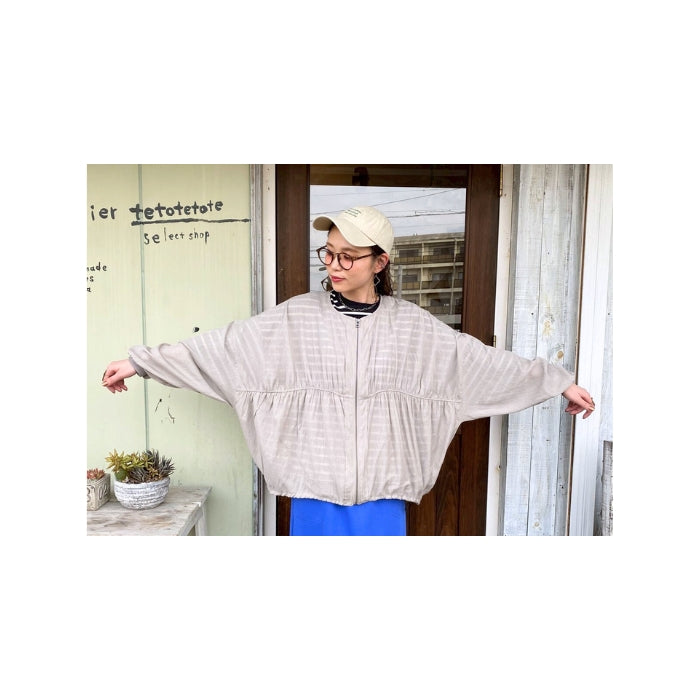 261031　シアーモモンガジップブルゾン