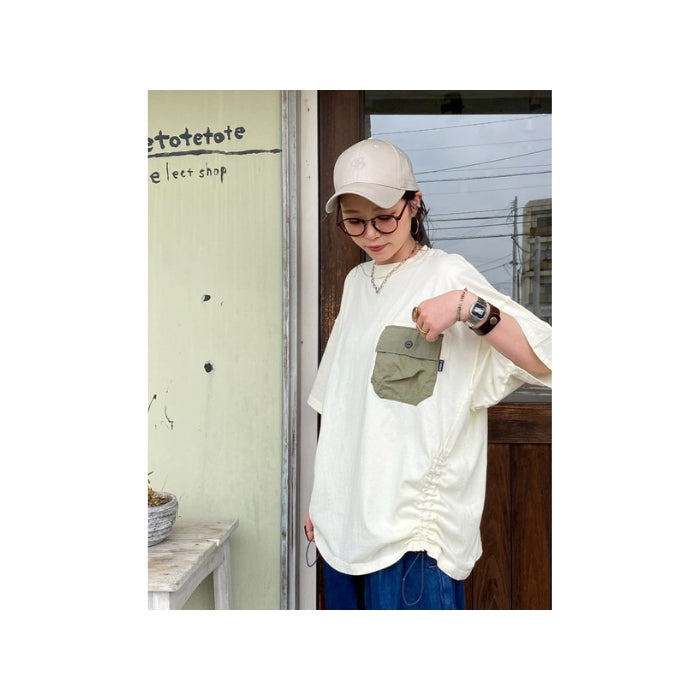 81195043　ギャザーストリングビッグT