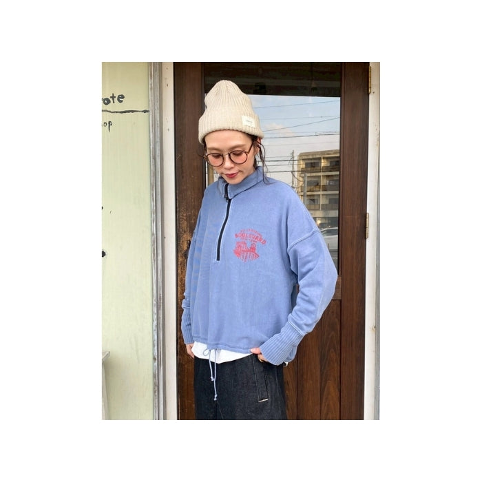80714838　裏毛ハーフジッププルオーバー