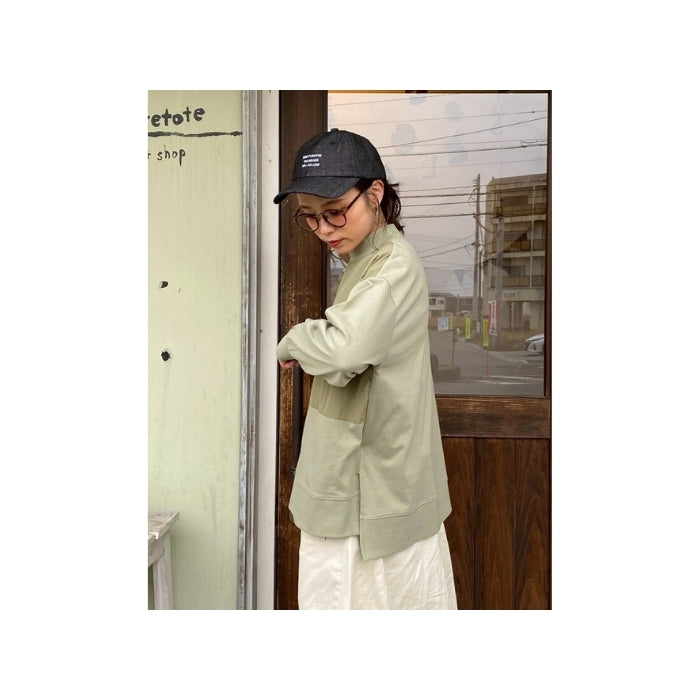 0289　異素材切替大人カジュアルトップス