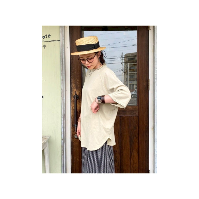 81195028　7分袖ロールネックチュニック