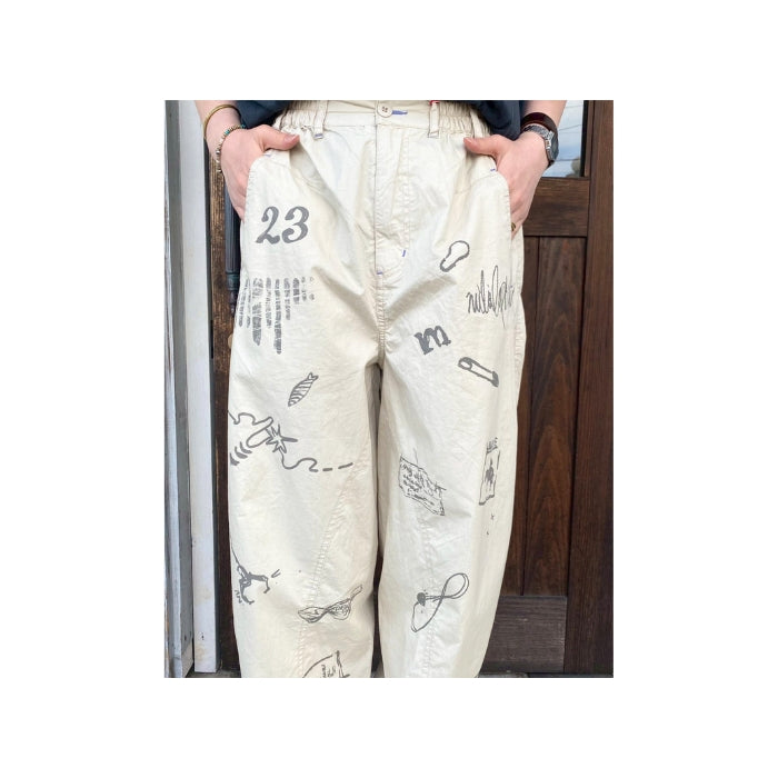 226973　スケッチデザインカーブクロッチパンツ
