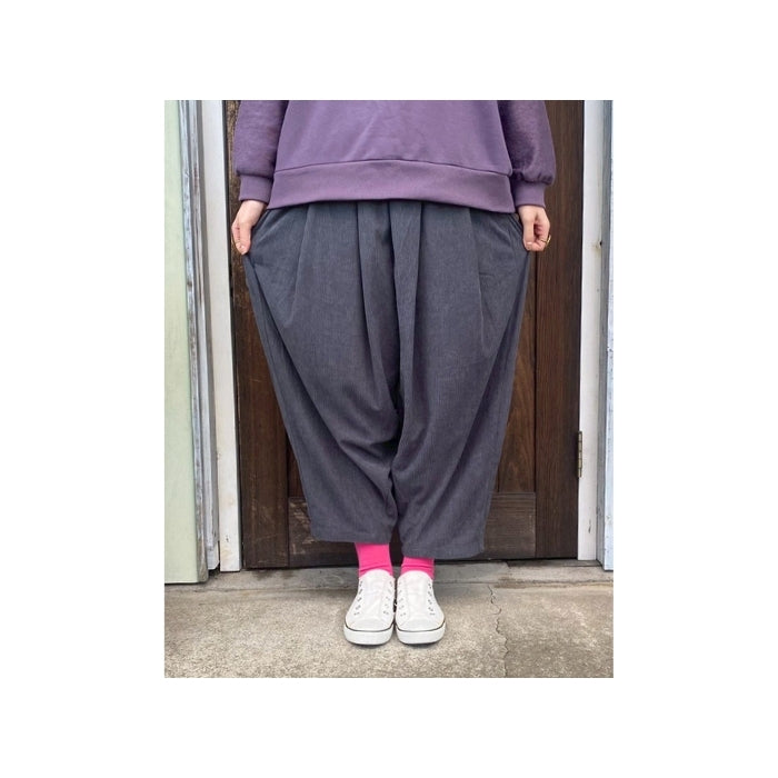 1742667　柔らかコーデュロイダボっとパンツ